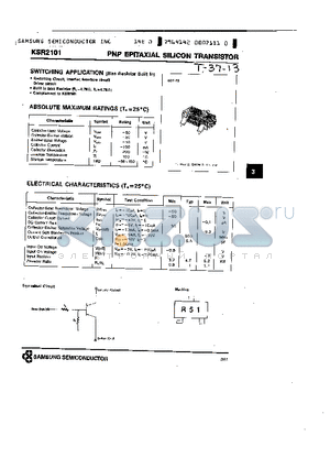 KSR2101 datasheet - PNP (SWITCHING APPLICATION)