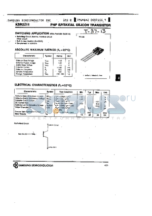 KSR2211 datasheet - PNP (SWITCHING APPLICATION)