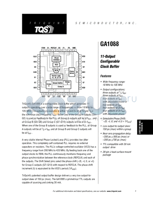 GA1088 datasheet - 11-Output Configurable Clock Buffer