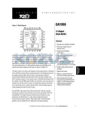 GA1086 datasheet - 11-Output Clock Buffer