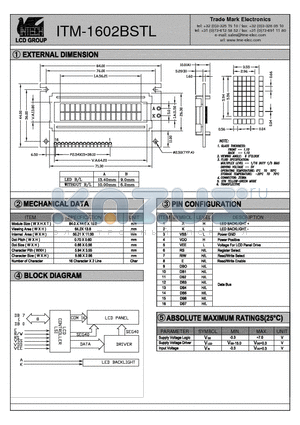 ITM-1602BSTL datasheet - ITM-1602BSTL