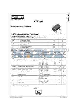 KST3906 datasheet - General Purpose Transistor