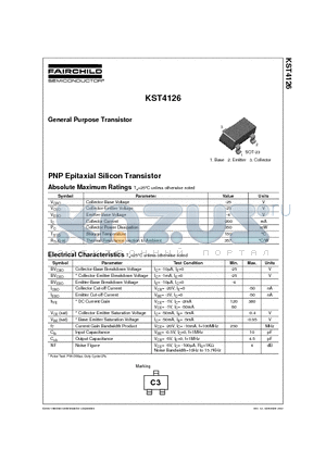 KST4126 datasheet - General Purpose Transistor