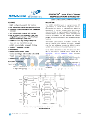 GA3225 datasheet - PARAGON DIGITAL Four Channel DSP System with FRONTWAVE