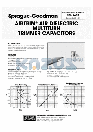 GAA6RO07 datasheet - AIRTRIM AIR DIELECTRIC MULTITURN TRIMMER CAPACITORS