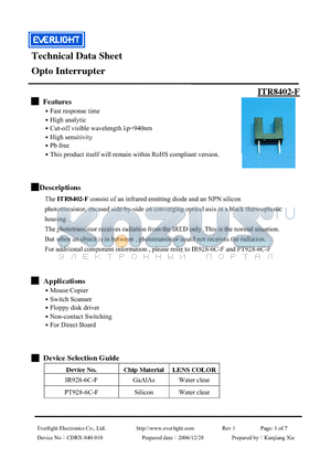 ITR8402-F datasheet - Opto Interrupter