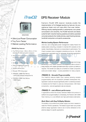 ITRAX02 datasheet - GPS RECEIVER MODULE