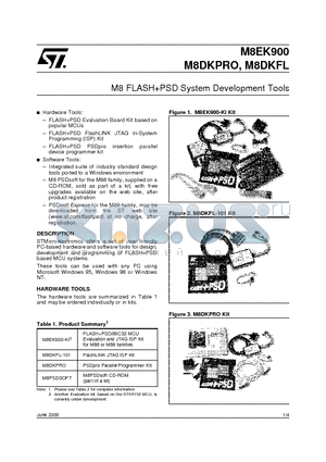 M8EK900 datasheet - M8 FLASHPSD System Development Tools