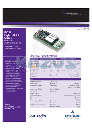 IBC32 datasheet - 5:1 Eighth-Brick IBC