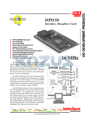 DT9150 datasheet - Interface Daughter Card