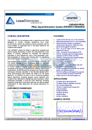 LNDA003-PEAL datasheet - PEAL Signal Extraction System (PATENTS PENDING)