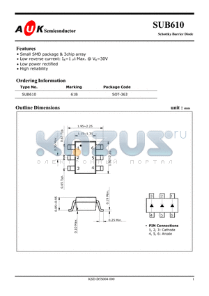 61B datasheet - Schottky Barrier Diode