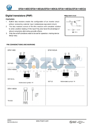 DTA114ECA datasheet - Digital transistors (PNP)