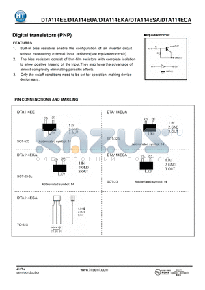DTA114EE datasheet - Digital transistors (PNP)