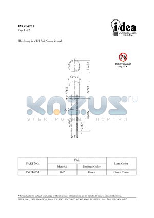 IVGT4251 datasheet - T-1 3/4, 5 mm Round