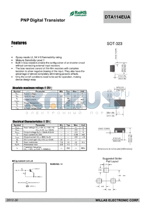 DTA114EUA datasheet - PNP Digital Transistor