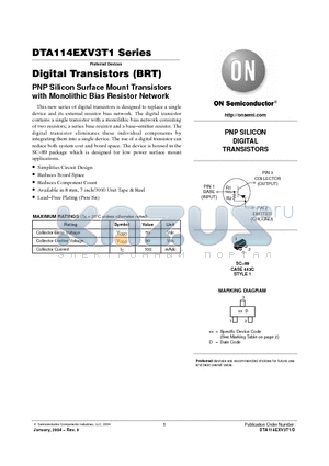 DTA114EXV3TD datasheet - Digital Transistors  (BRT)