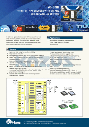 IC-LNB datasheet - 18-BIT OPTICAL ENCODER WITH SPI AND SERIAL/PARALLEL OUTPUTS