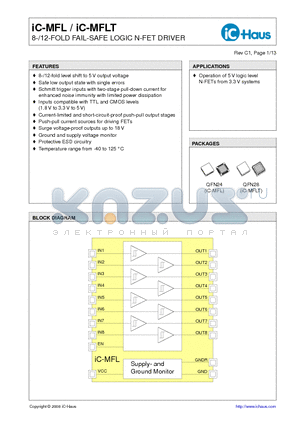 IC-MFLT datasheet - 8-/12-FOLD FAIL-SAFE LOGIC N-FET DRIVER