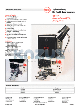 62202-0800 datasheet - Application Tooling Flat Flexible Cable Connectors