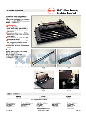 62201-5600 datasheet - HDM* Stiffener Removal/ Installation Repair Tool