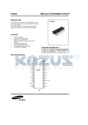 KT8555J datasheet - TIME SLOT ASSIGNMENT CIRCUIT