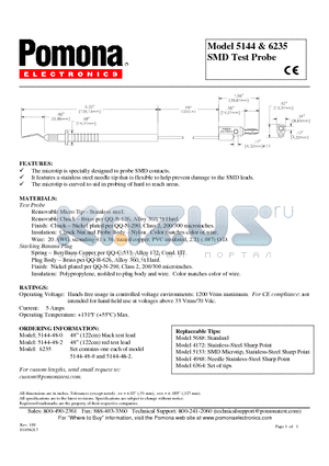 6235 datasheet - SMD Test Probe