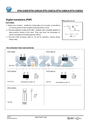 DTA124EE datasheet - Digital transistors (PNP)