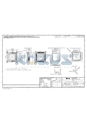 IC149-208-161-B5 datasheet - SY-PQG208, yamaichi lead free prototype socket drawing for PQ208 and PQG208 packages