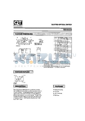 H21A6 datasheet - SOLTTED OPTICAL SWITCH