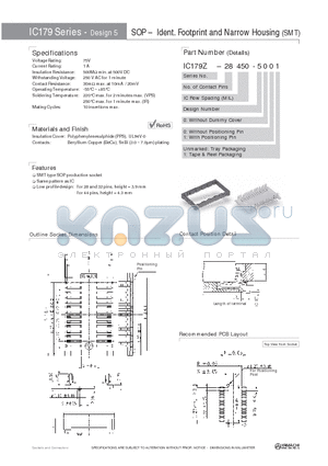 IC179Z-28450-5001 datasheet - SOP - Ident. Footprint and Narrow Housing (SMT)