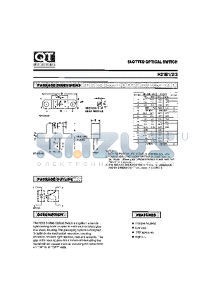 H21B3 datasheet - SLOTTED OPTICAL SWITCH