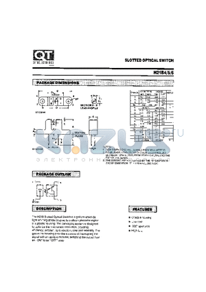 H21B5 datasheet - SLOTTED OPTICAL SWITCH