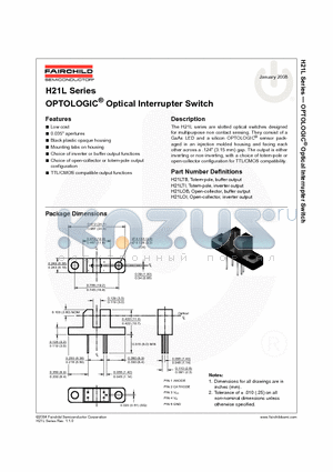 H21LOB datasheet - OPTOLOGIC OPTICAL INTERRUPTER SWITCH