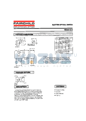 H22A2 datasheet - SLOTTED OPTICAL SWITCH