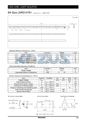 LNR314701 datasheet - LED LINE LIGHT SOURCE