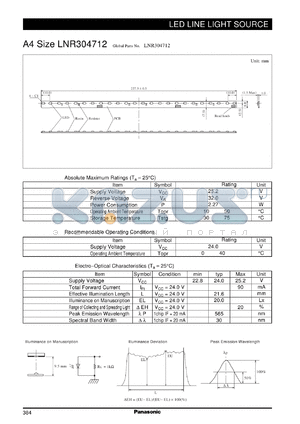 LNR304712 datasheet - LED LINE LIGHT SOURCE