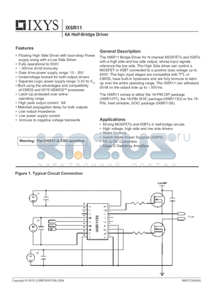 IX6R11S6 datasheet - 6A Half-Bridge Driver