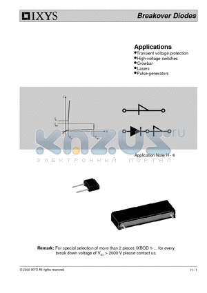 IXBOD1-09 datasheet - Breakover Diodes