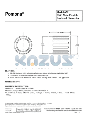 6291-4 datasheet - BNC Male Flexible Insulated Connector