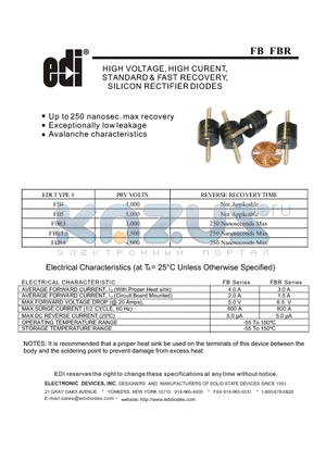 FB4 datasheet - HIGH VOLTAGE, HIGH CURENT, STANDARD & FAST RECOVERY, SILICON RECTIFIER DIODES