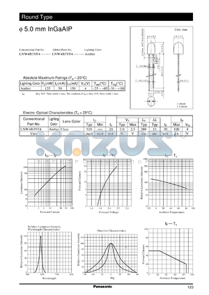 LNW4B3YF4 datasheet - 5.0 mm InGaAIP