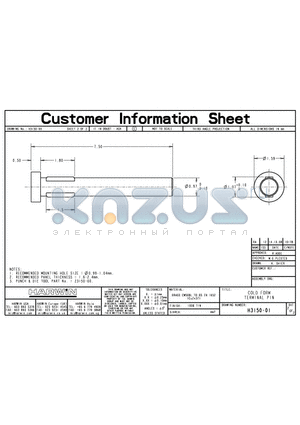 H3150-01 datasheet - COLD FORM TERMINAL PIN