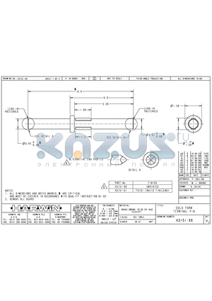 H3151-01 datasheet - COLD FORM TERMINAL PIN