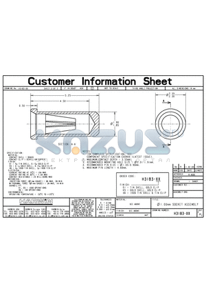 H3183-01 datasheet - 1.00mm SOCKET ASSEMBLY