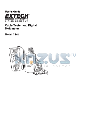 CT40 datasheet - Cable Tester and Digital Multimeter