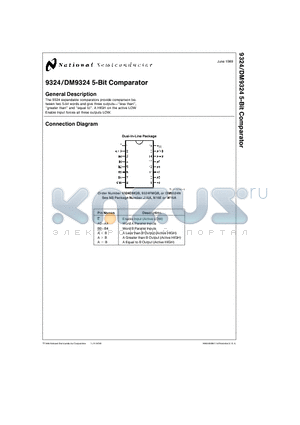 9324FMQB datasheet - 5-Bit Comparator