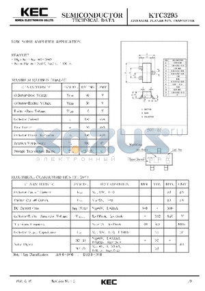 KTC3295 datasheet - EPITAXIAL PLANAR NPN TRANSISTOR (LOW NOISE AMPLIFIER)