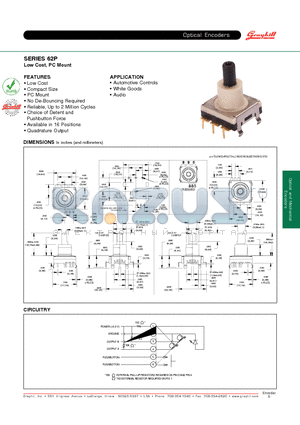 62P datasheet - Low Cost, PC Mount