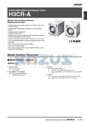 H3CR-A8PE-300 datasheet - Solid-state Multi-functional Timer